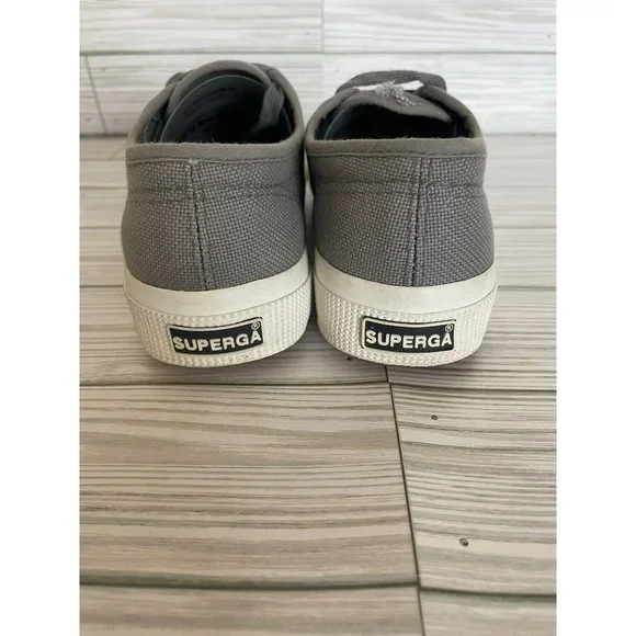 Superga Gray Canvas Sneakers in Size us 6,  eu 36 - Picture 5 of 10